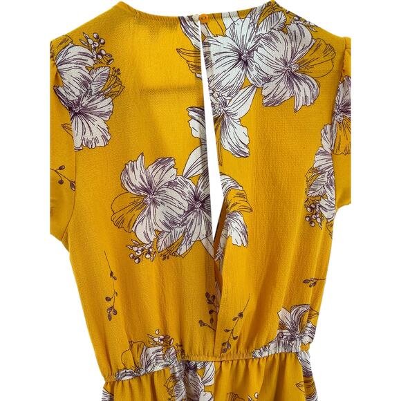 Charlotte Russe Floral Keyhole Jumpsuit Romper XS - Boho Chic Casual Style - Picture 5 of 10